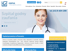 Tablet Screenshot of certus.med.pl